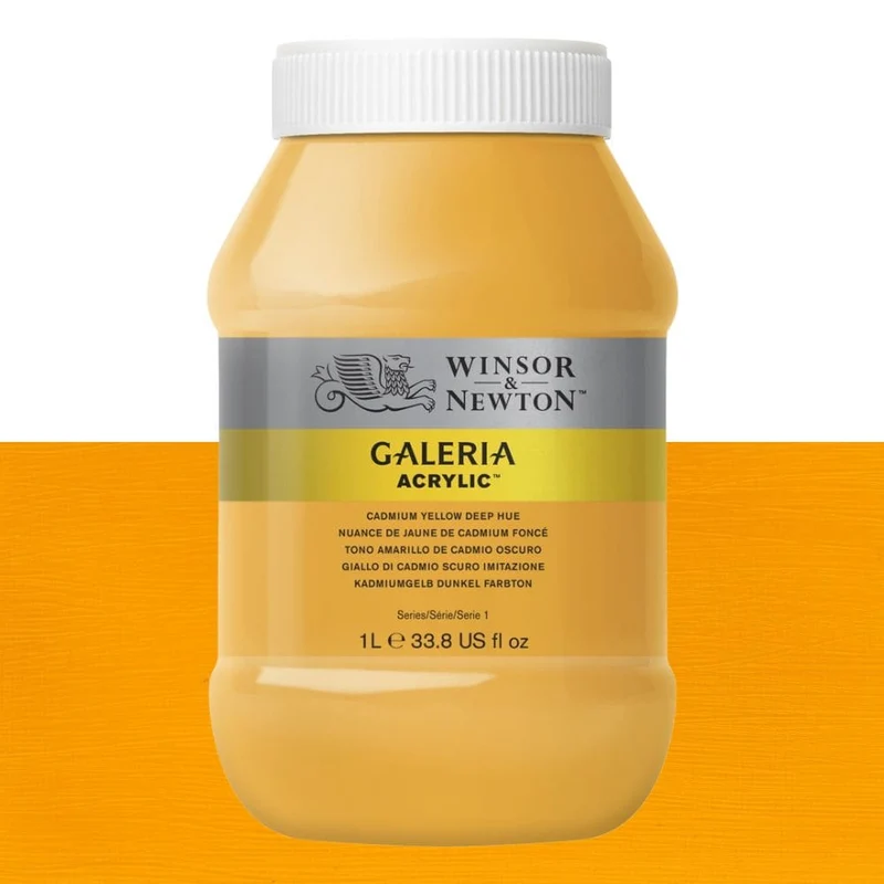 Tinta Acrílica Galeria Winsor & Newton 1L 115 Cadmium Yellow Deep Hue