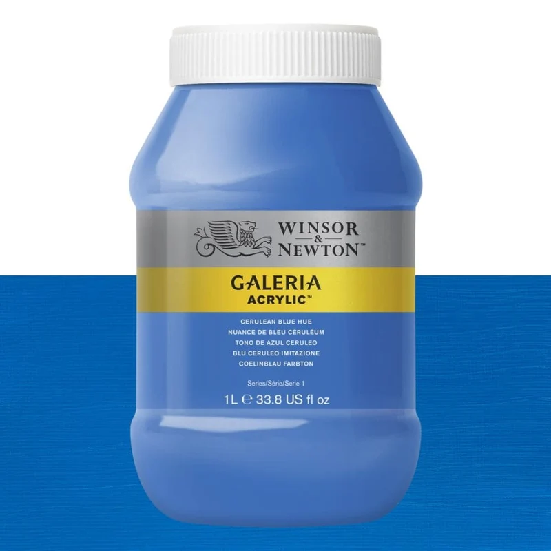 Tinta Acrílica Galeria Winsor & Newton 1L 138 Cerulean Blue Hue