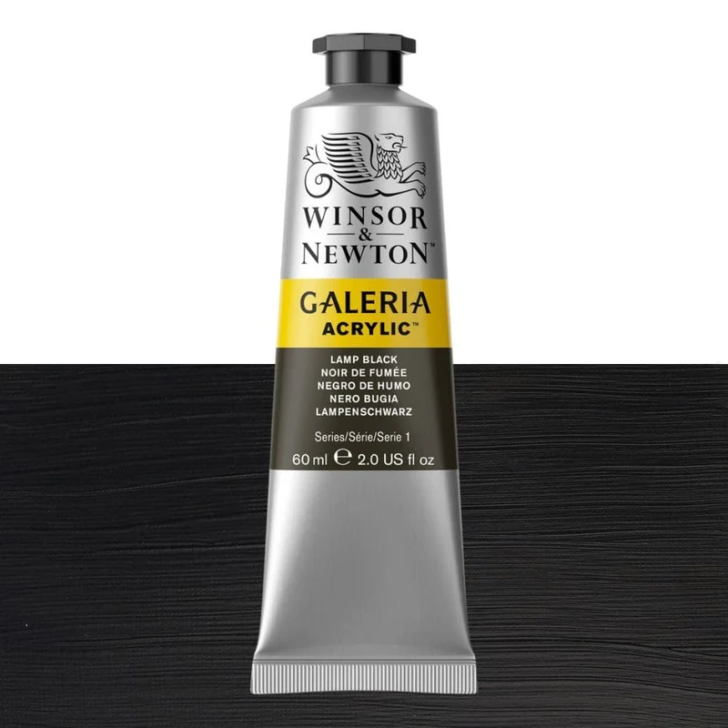 Tinta Acrílica Galeria Winsor & Newton 60ml 337 Lamp Black