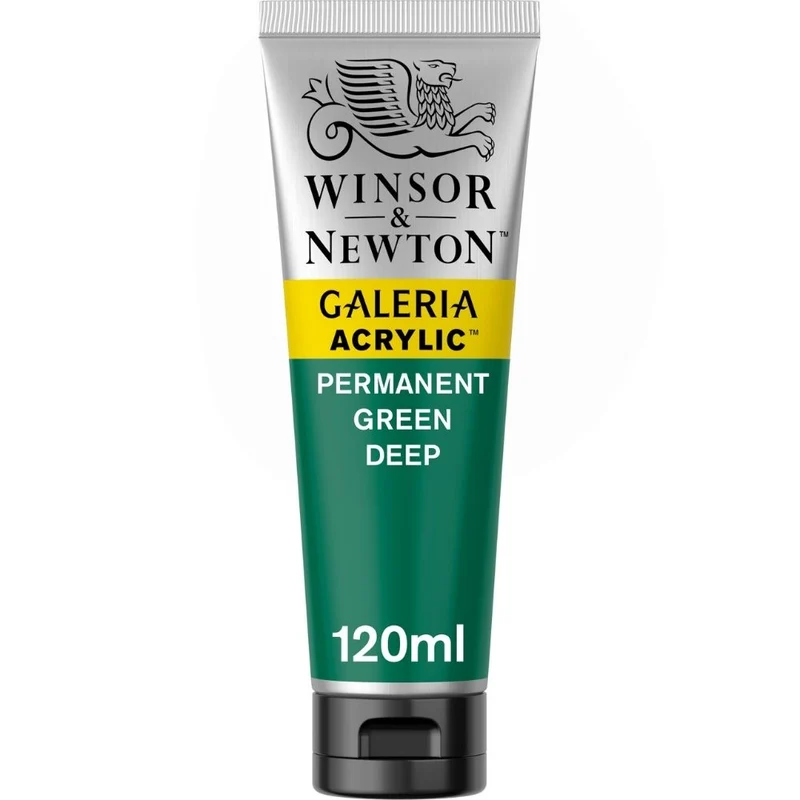Tinta Acrílica Galeria Winsor & Newton 120ml 482 Permanent Green Deep