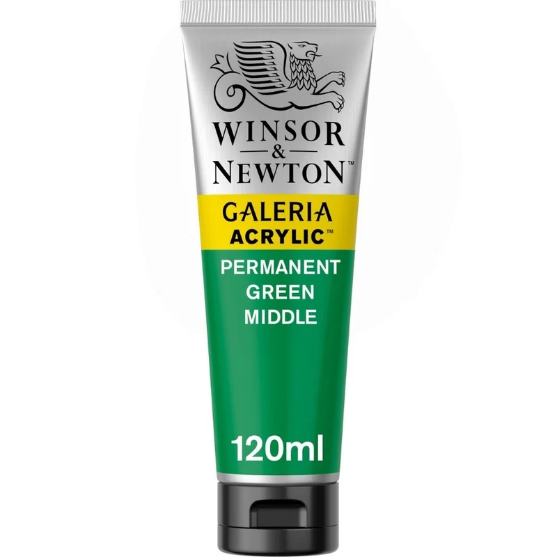 Tinta Acrílica Galeria Winsor & Newton 120ml 484 Permanent Green Middle