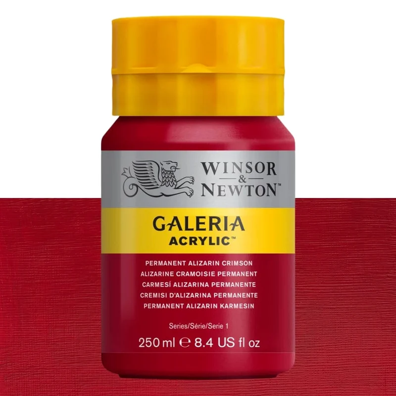 Tinta Acrílica Galeria Winsor & Newton 250ml 466 Permanent Alizarin Crimson