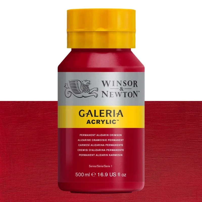 Tinta Acrílica Galeria Winsor & Newton 500ml 466 Permanent Alizarin Crimson