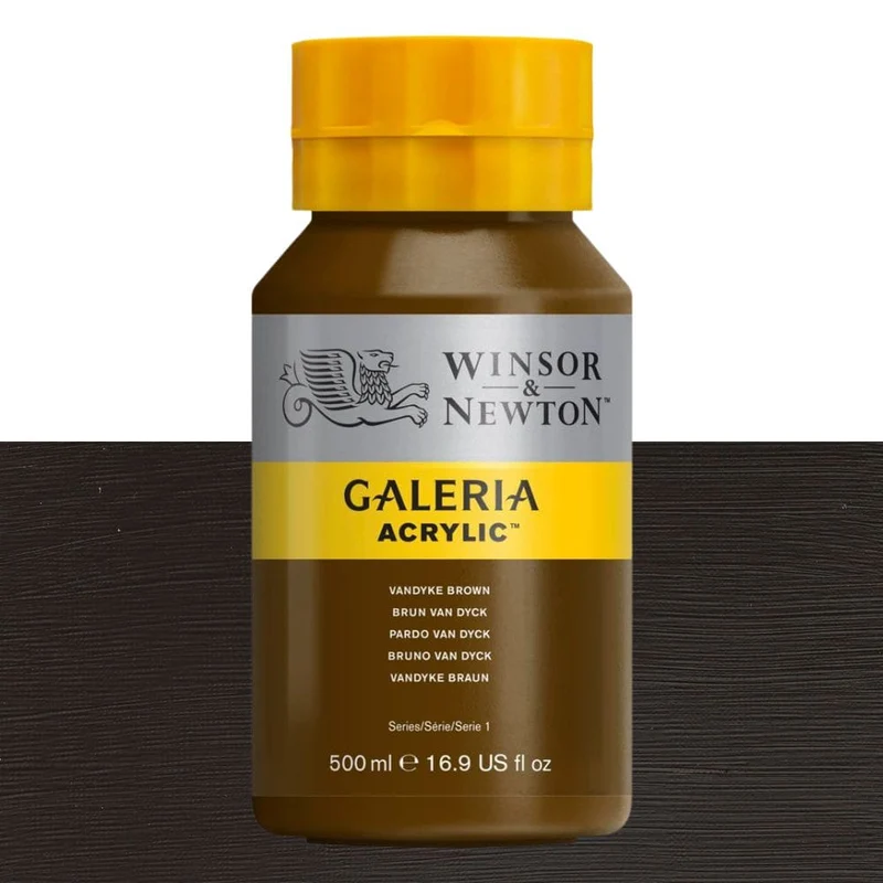 Tinta Acrílica Galeria Winsor & Newton 500ml 676 Vandyke Brown