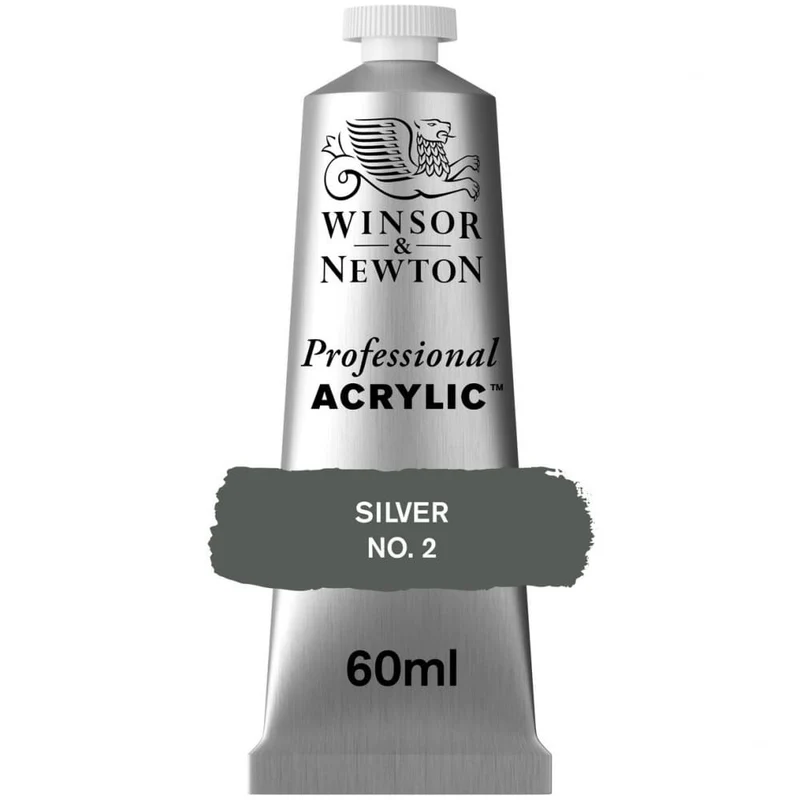 Tinta Acrílica Professional Winsor & Newton 60ml S3 624 Silver 2