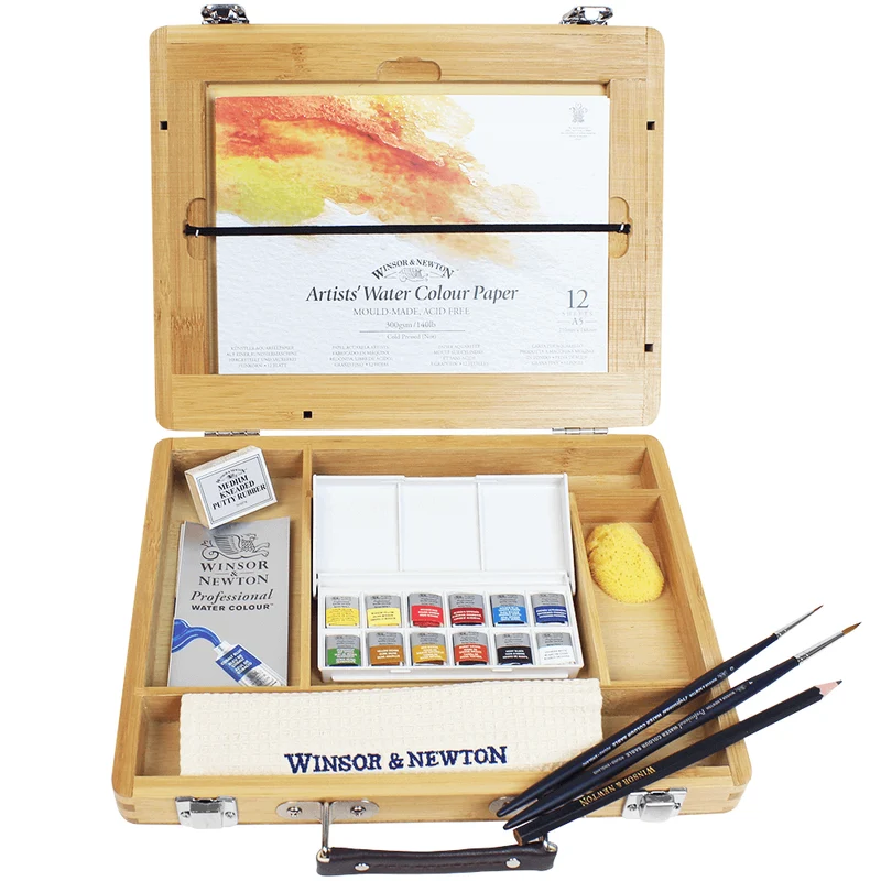 Estojo Tinta Aquarela Winsor & Newton Profissional Pastilha