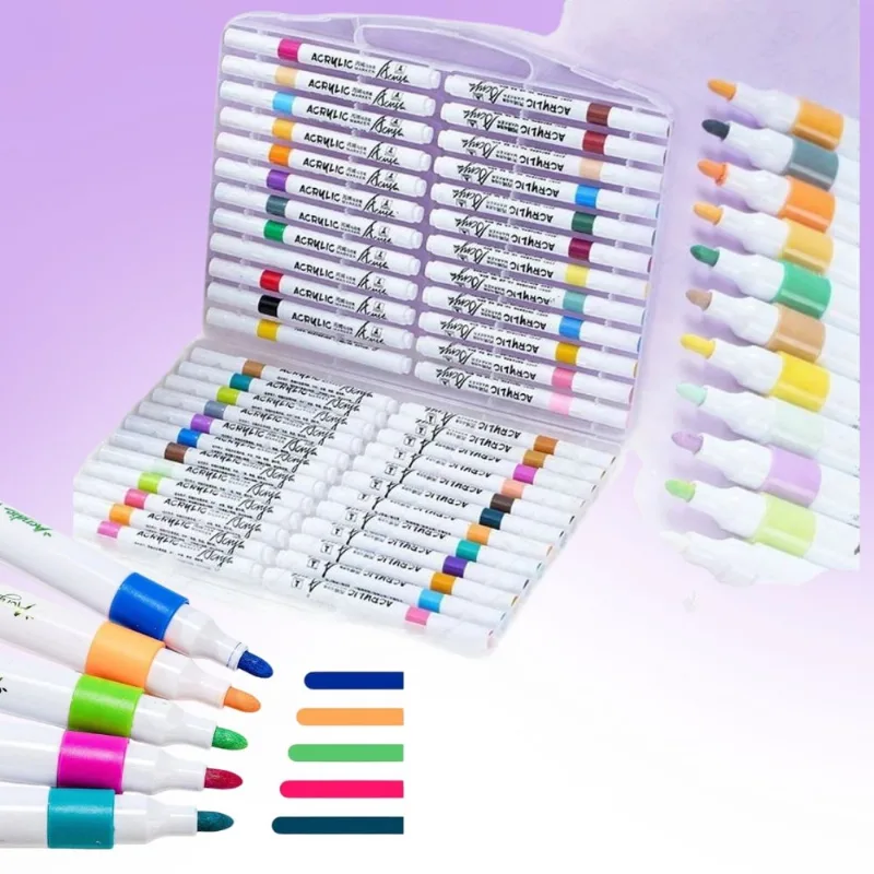 Super Kit Canetinhas Profissional Ponta Durável 1°linha Touch 60 Cores Acrilic Maker