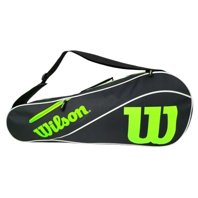 Raqueteira Wilson Advantage III Triple Preto e Verde