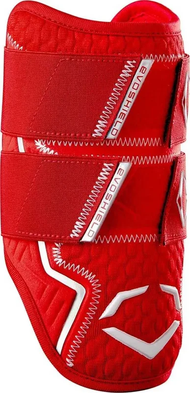 EvoShield Pro-SRZ 2.0 Batter's Double Strap Elbow Guard - Scarlet Red White / Adult S