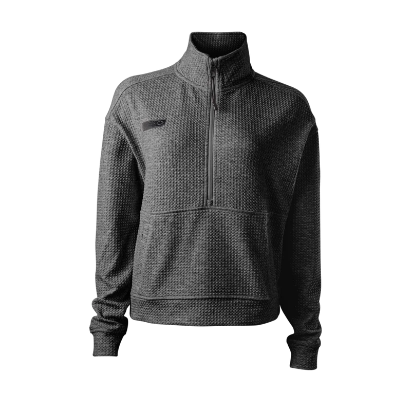 Wilson Women's 1/2 Zip Jacquard Pullover Black Heather / L