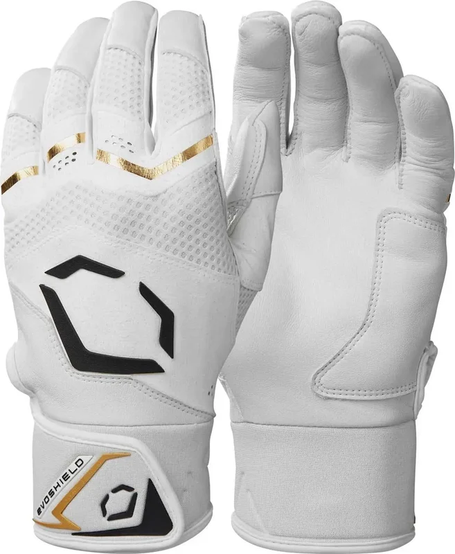 EvoShield Carbyne Youth Batting Glove - Team White White / Youth L