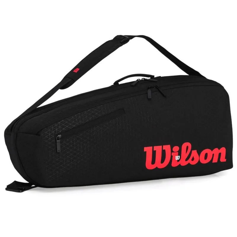 Raqueteira Wilson Clash V3 3Pk Preto E Vermelho
