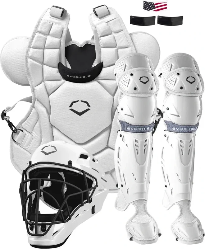 Evoshield SRZ-1 Intermediate Baseball Catcher's Gear Kit WBR00028006INT - White White