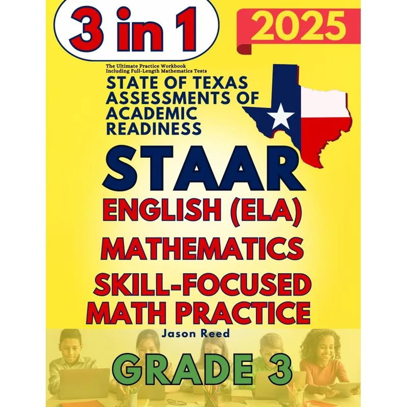 Pasta De Trabalho Staar Test Prep Grade 3 Mathematics, Ela Com Testes