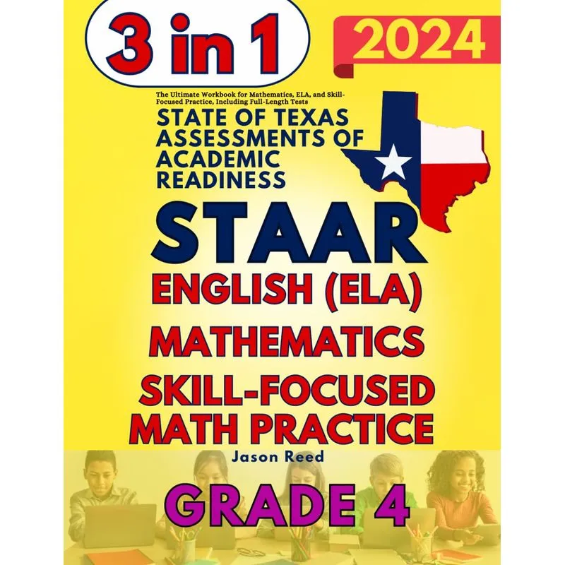 Pasta De Trabalho Staar Test Prep Grade 4 Mathematics, Ela Com Testes