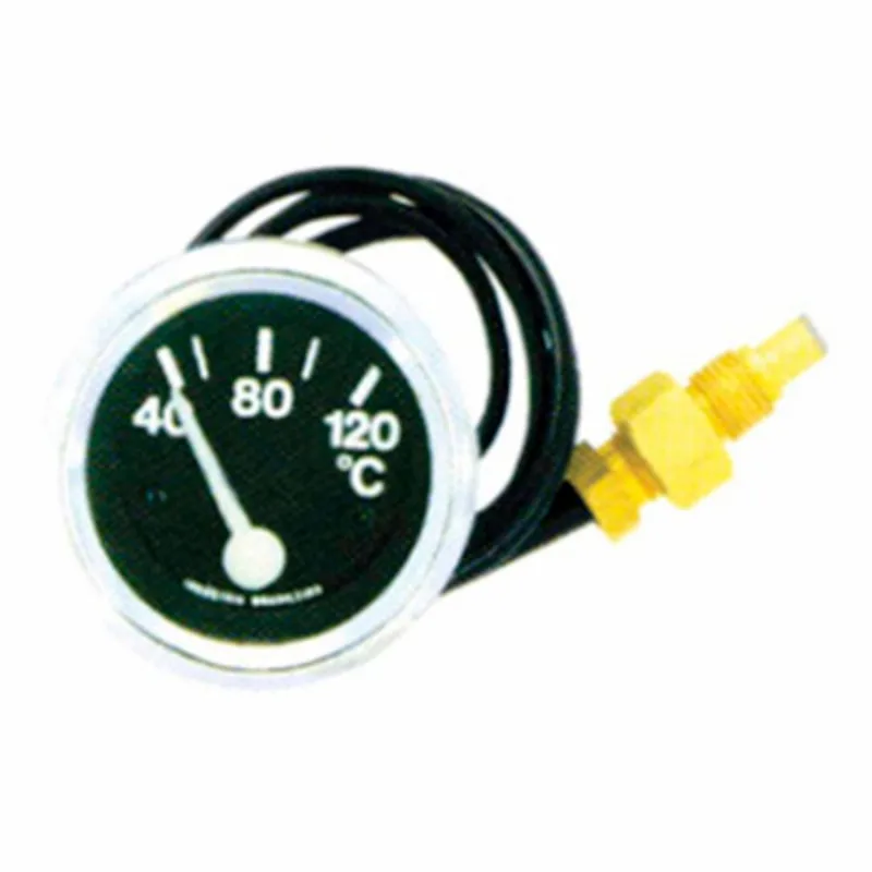 12M01187 Indicador De Temperatura De Água 5 Metros 52Mm Redondo Para Caminhões E Ônibus Rosca 5/8X18