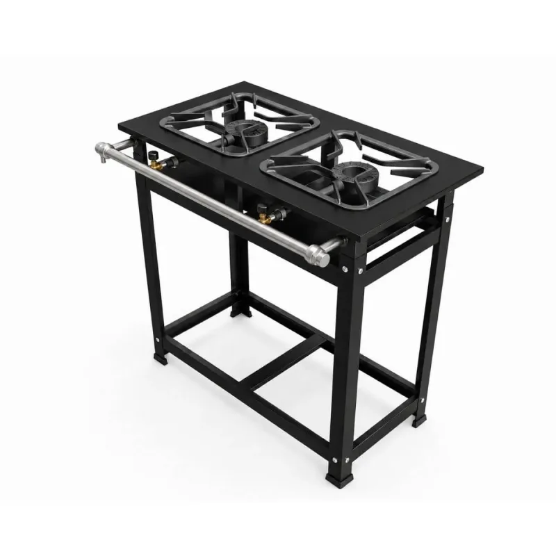 Fogão Industrial 2 Bocas Alta Pressão 40x40 P9 Master - Cristal Aço