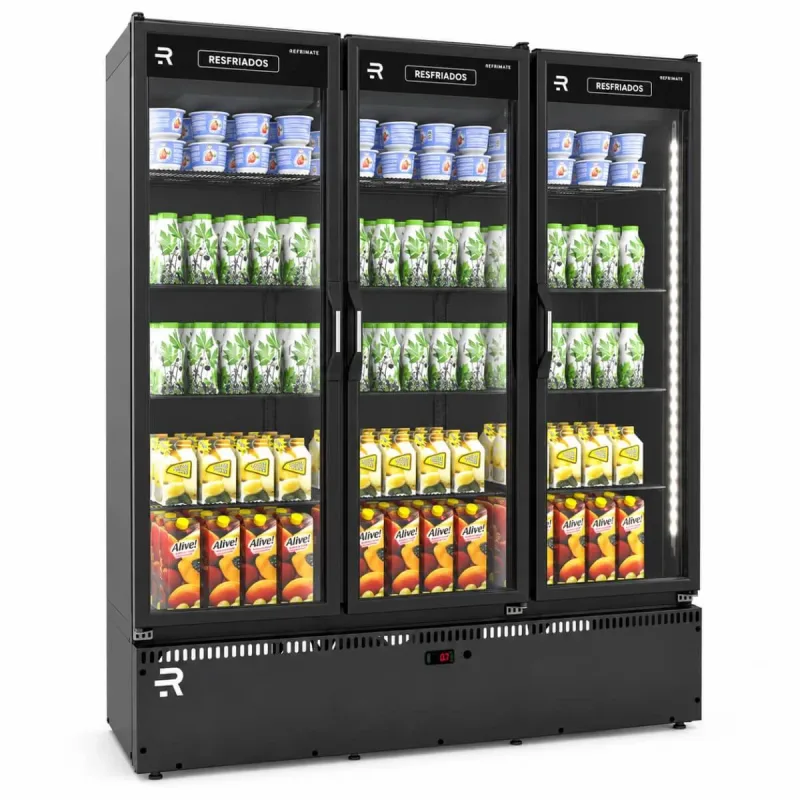 Auto Serviço Vanguard Resfriados 1,57m 3 Portas de Vidro 220V - Refrimate