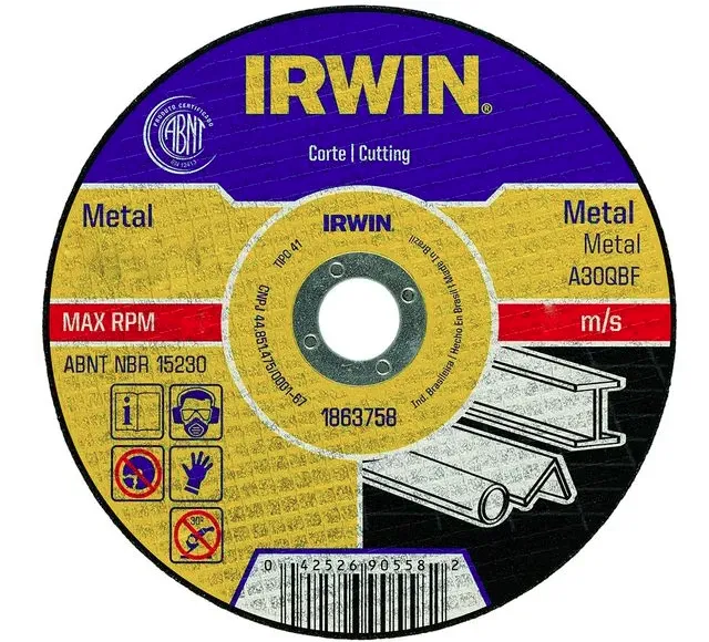 DISCO CORTE FERRO METAL 2T 9X1/8X7/8 IRWIN