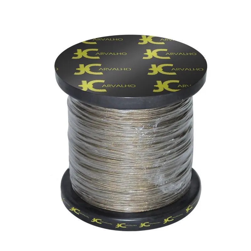 Bobina 100m Cabo De Aço Revestido Pvc Cristal 1,75mm Varal