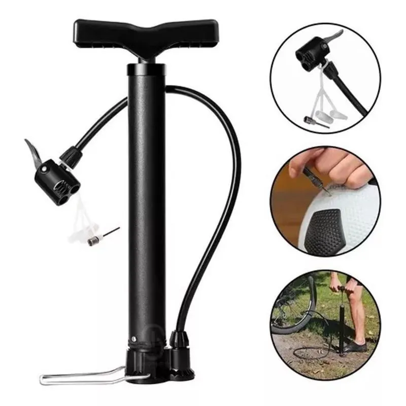 Bomba de Ar para Encher Pneu de Bicicleta/Moto/Bola e Balão - Forte