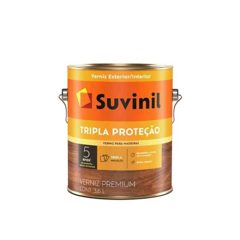 Verniz Fosco Suvinil Tripla Proteção 3,6l - Uv E Filtro Solar
