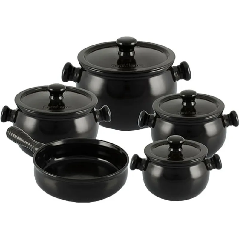 Reembalado Conjunto de Panelas Ceraflame Premiere+ 5 peças Preto