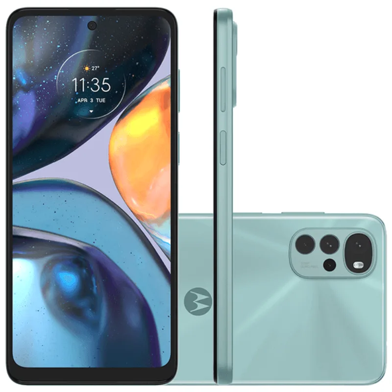 Reembalado Smartphone Motorola Moto G22 XT2231-1 128GB Tela 6.5" Verde