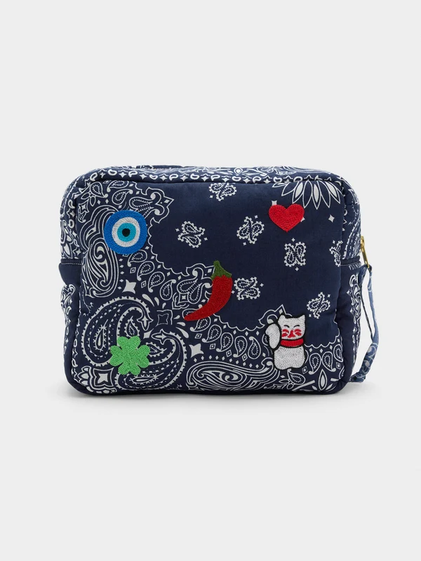 Call It By Your Name Maxi Rectangle Toiletry Bag O/S / MULTI EMOJI EYE