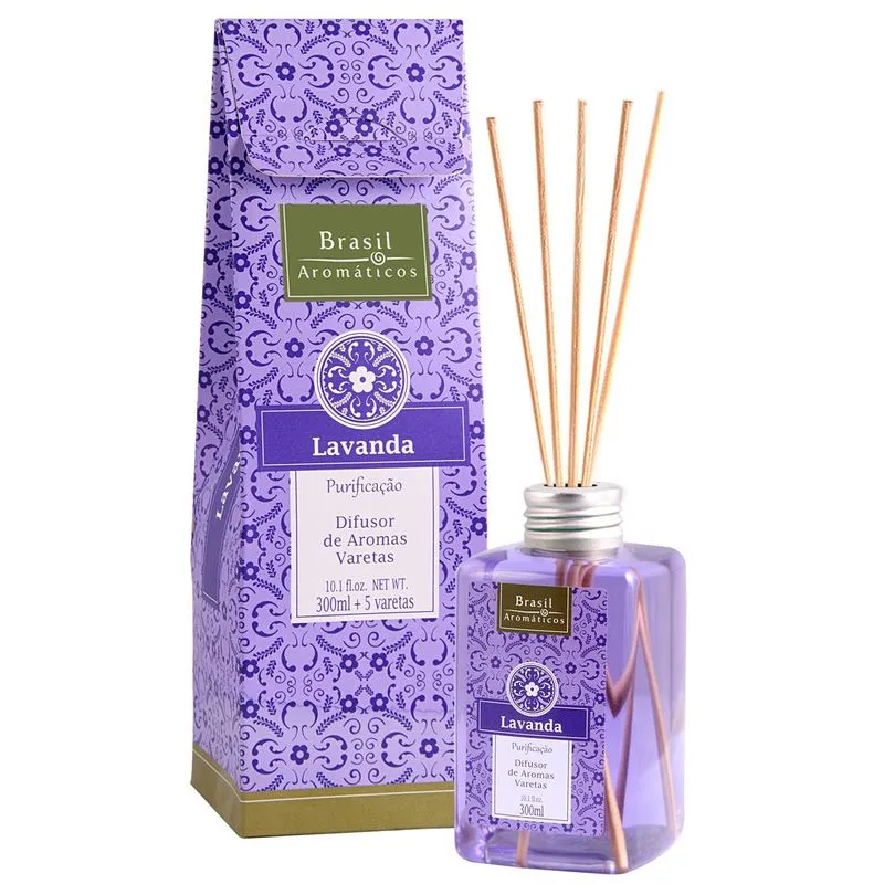 Difusor de Aromas Varetas 300ml + 5 Varetas Brasil Aromáticos - Miess