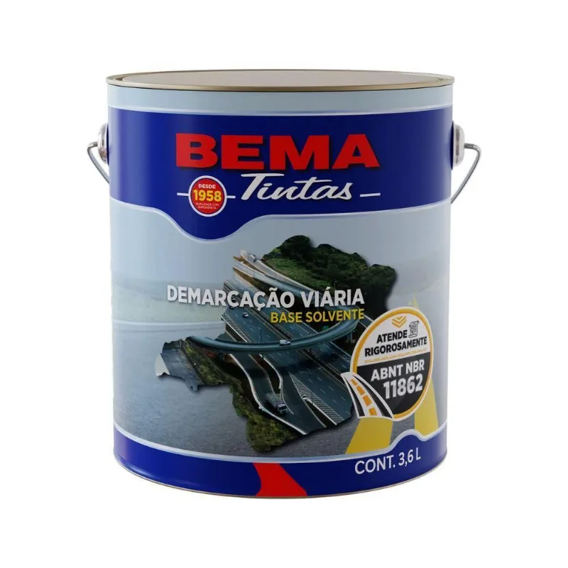 Tinta Demarcação Viária Bemavia 3,6l Base Solvente - Preto
