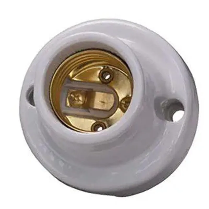 Soquete De Porcelana Fixo Para Teto Ou Churrasqueira E-27