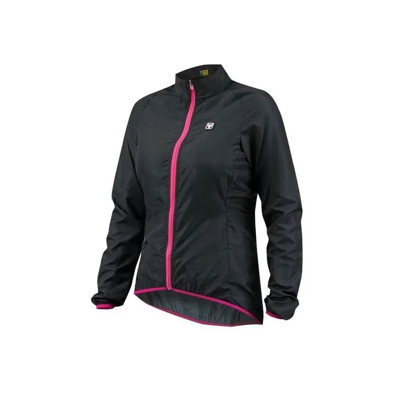 Jaqueta corta vento ciclismo feminina Free Force Sport G / Preto