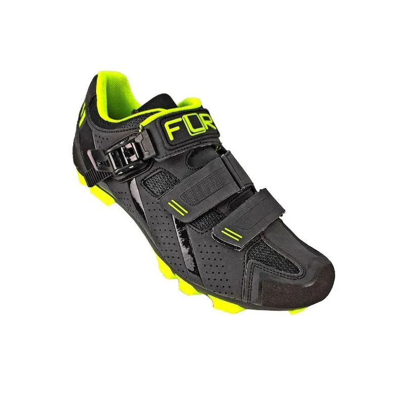 Sapatilha flr mtb F-65 Preta/Amarelo Neon Tam. 40