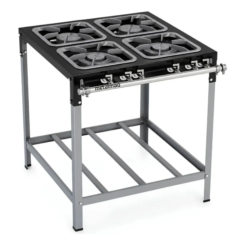 Fogão 04 Bocas Baixa Pressão 30x30 Q/D/S P6.5 Stori Max - Metalmaq