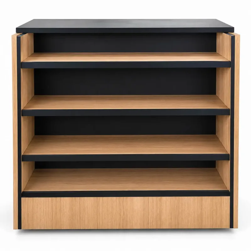 Balcão Caixa Autoatendimento 100x60cm em MDF com Gaveta e Armário - Inove &amp; Renove