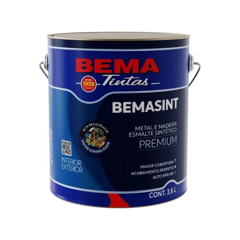 Bemasint Esmalte Brilhante Sintético Premium 3,6l - Branco
