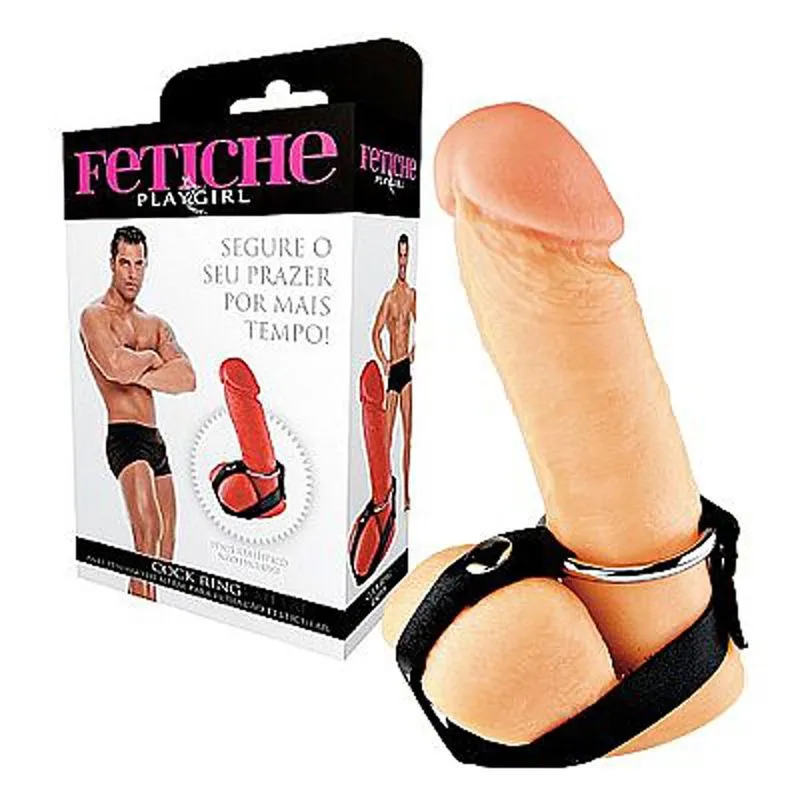 Cock Ring, anel peniano de metal para retração testicular Fetiche Play Girl - Miess