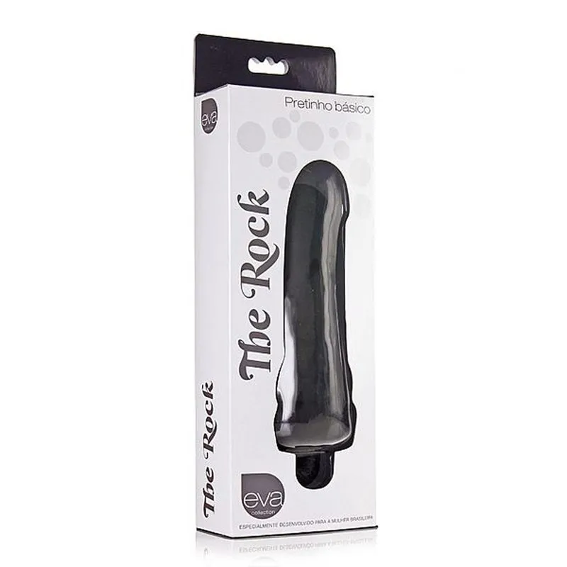Vibrador The Rock - Pretinho Básico - Silicone - Eva Collection Adão e Eva - Miess