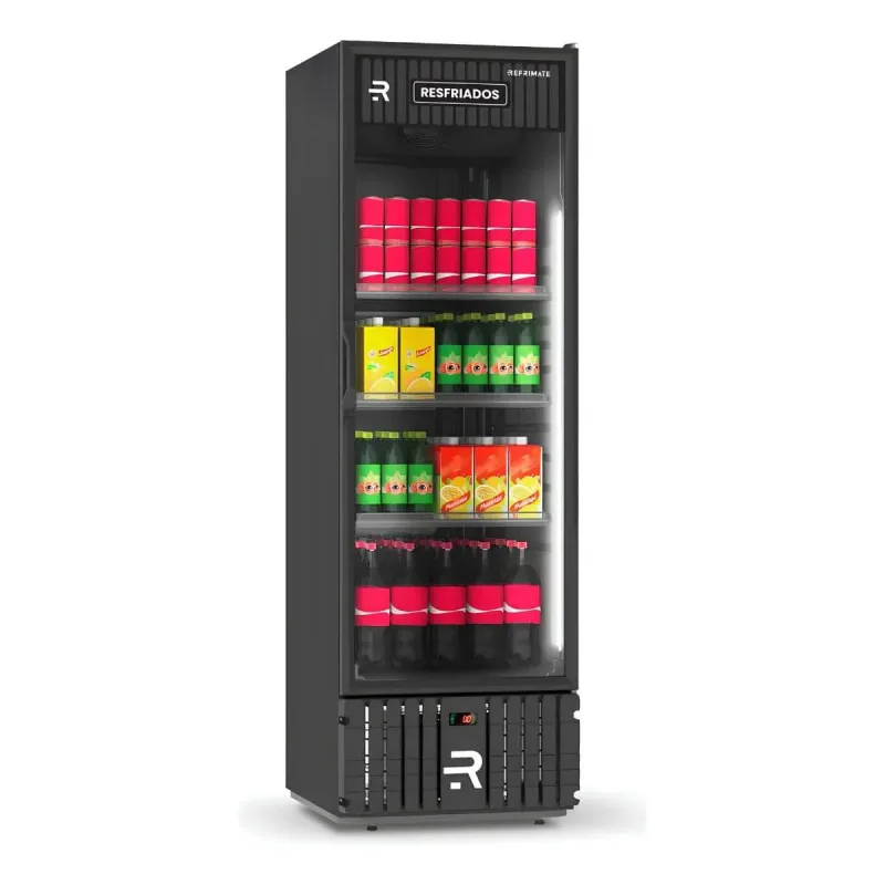 Visa Cooler Multiuso 570 L Preto Porta de Vidro 220V - Refrimate