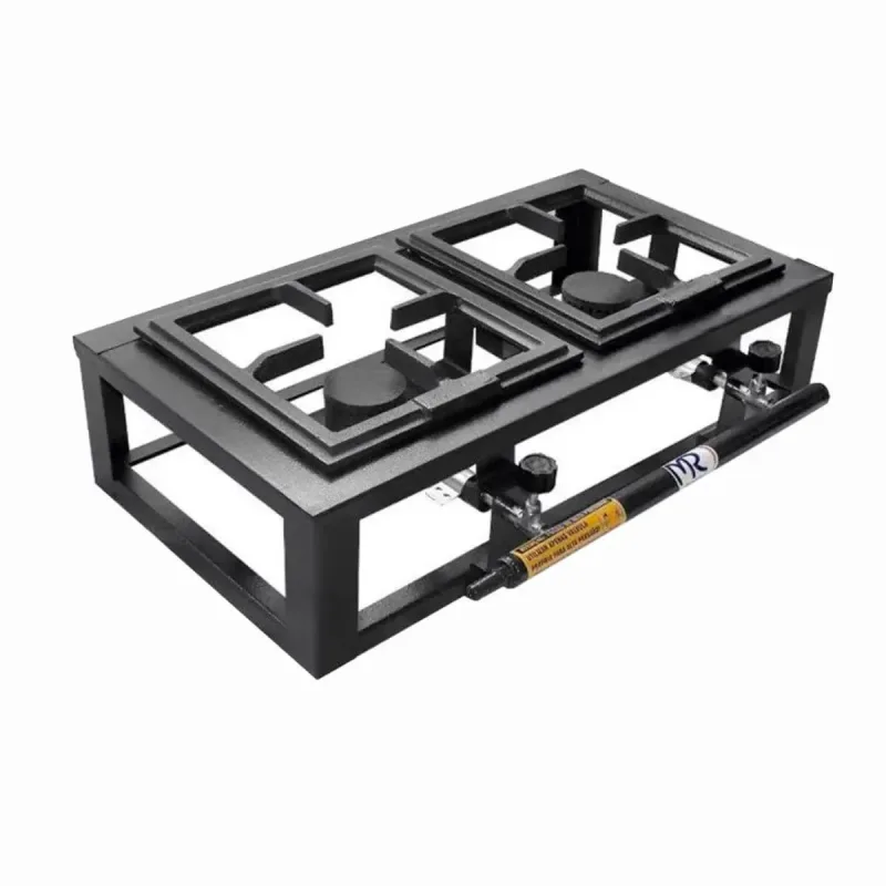 Fogão Industrial Tradicional 2 Bocas Alta Pressão 30 × 30 cm Perfil 7 Modelo 210000 ? MR Fogões