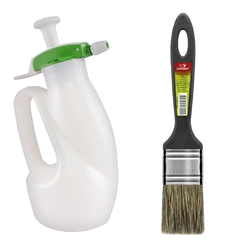 Pulverizador comp previa 1,25 lts. guarany com trincha pincel 1 1/2