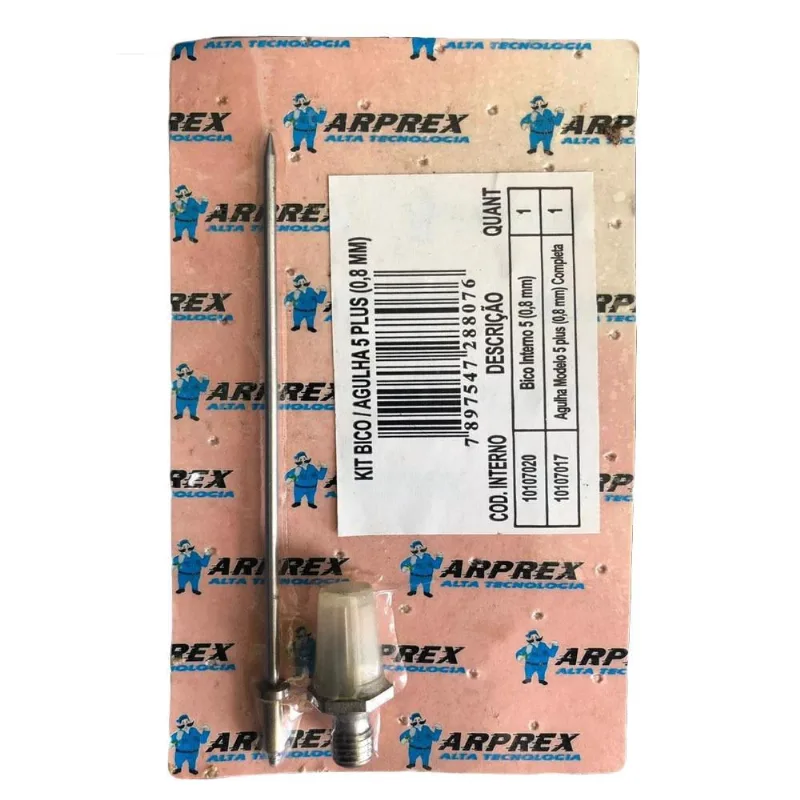 Kit Bico e Agulha 5 Plus 0.8mm - 101.07.113 - Arprex