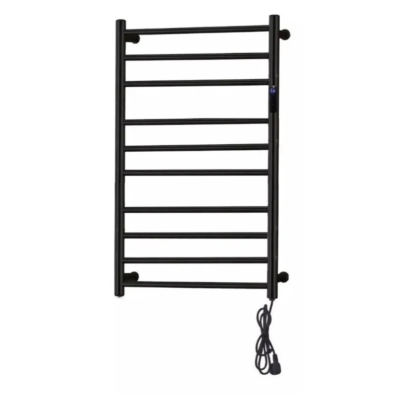 Toalheiro Térmico Grande Redondo Preto Bivolt Timer Direito