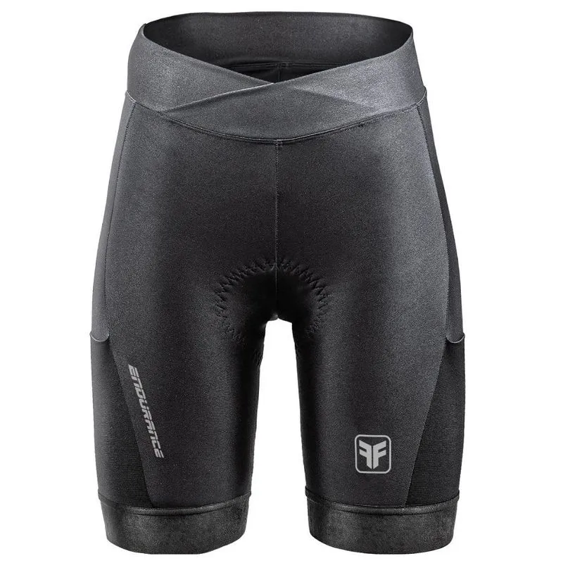 Bermuda ciclismo feminina Free Force Endurance Invert Air Gel c/ bolso M / Preto