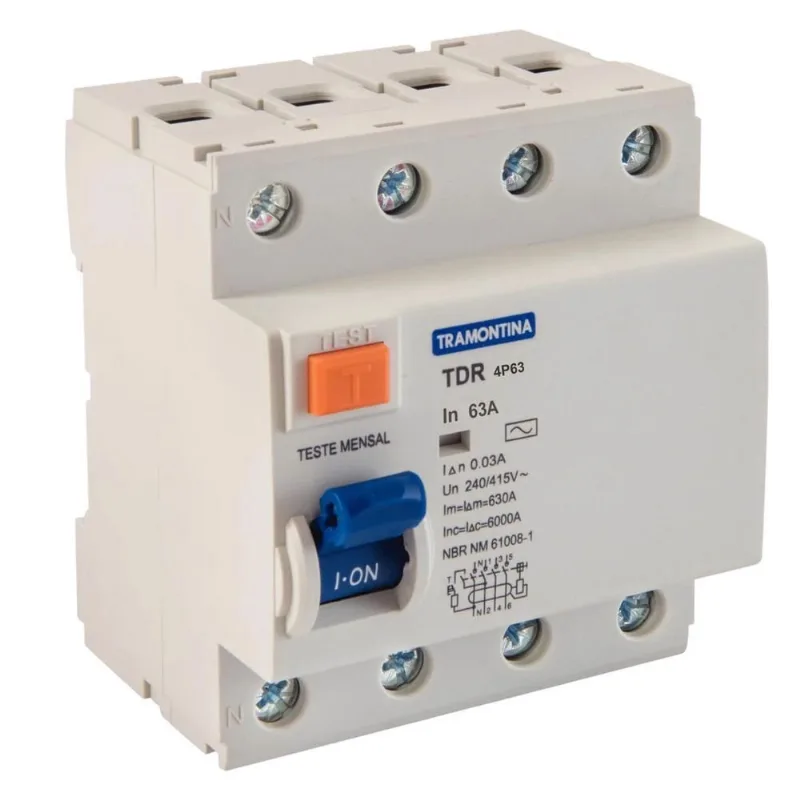 Interruptor Diferencial TDR-63 4P 63 A 30 mA 6 ka Tramontina