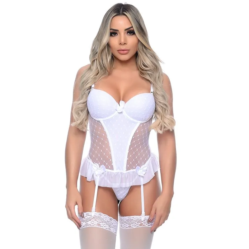 Espartilho em Tule com Detalhes em Lacinho Macler