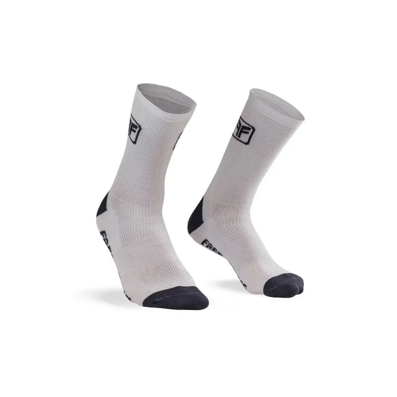 Meia ciclismo corrida esportiva cano médio Free Force Único / Branco