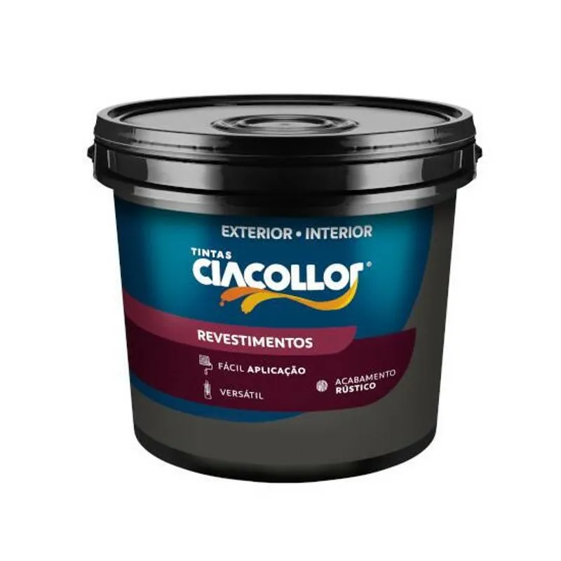 Textura Finezza 20Kg Ciacollor REVESTIMENTO FINEZZA 20KG CINZA ASFALTO BALDE