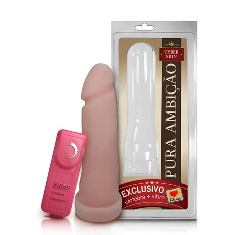 Pênis em Cyber Skin com Vibro Externo 16x5cm Sexy Fantasy - Miess